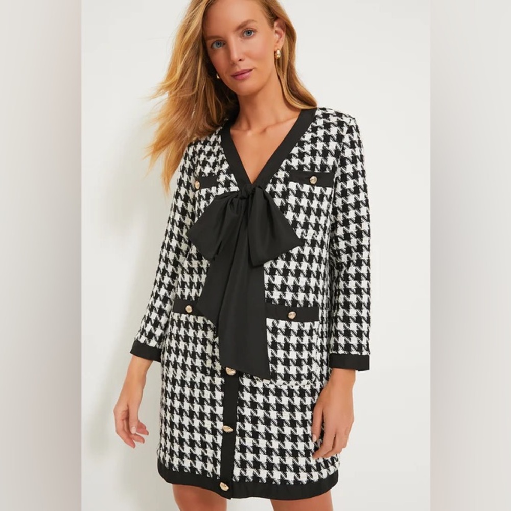 Tuckernuck Pomander Place Coco tweed bow dress VGUC
